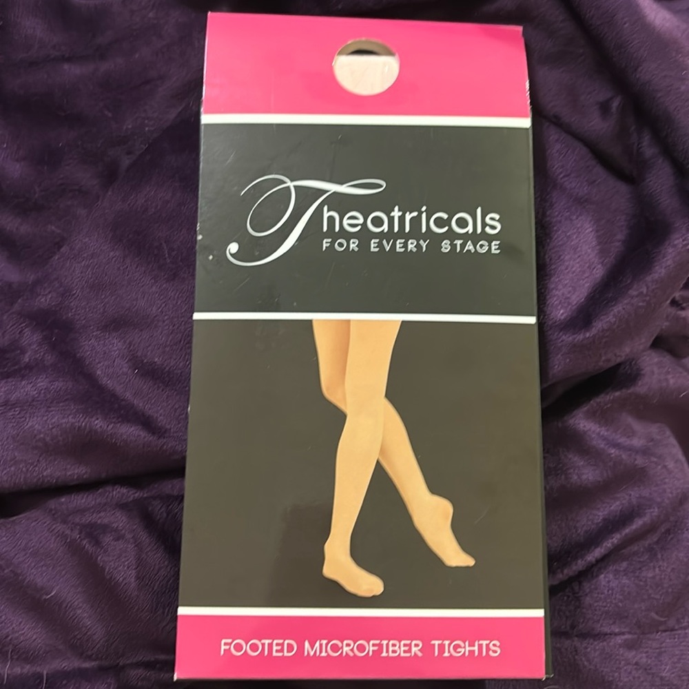 Theatricals Ballet Pink Footed Tights Size Large Child